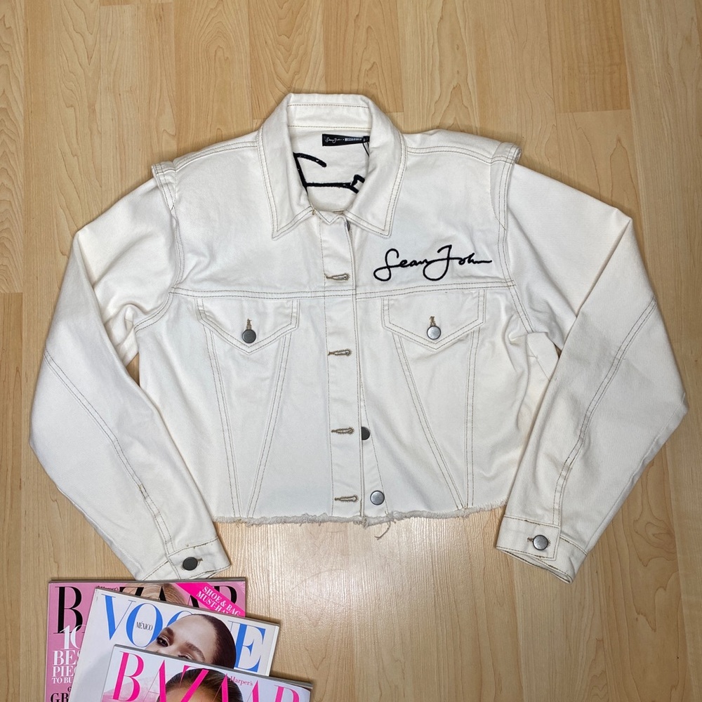 NWT Sean John Cropped Jean Jacket